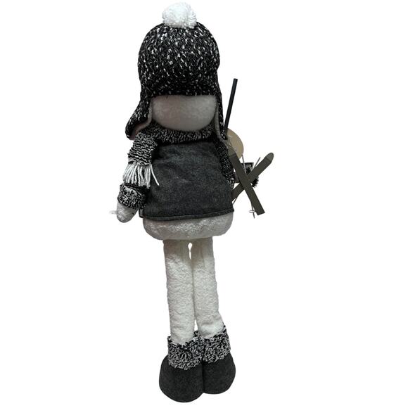 Christmas House Standing Skiing Snowman Merry Christmas Figure Decoration New - Picture 2 of 13